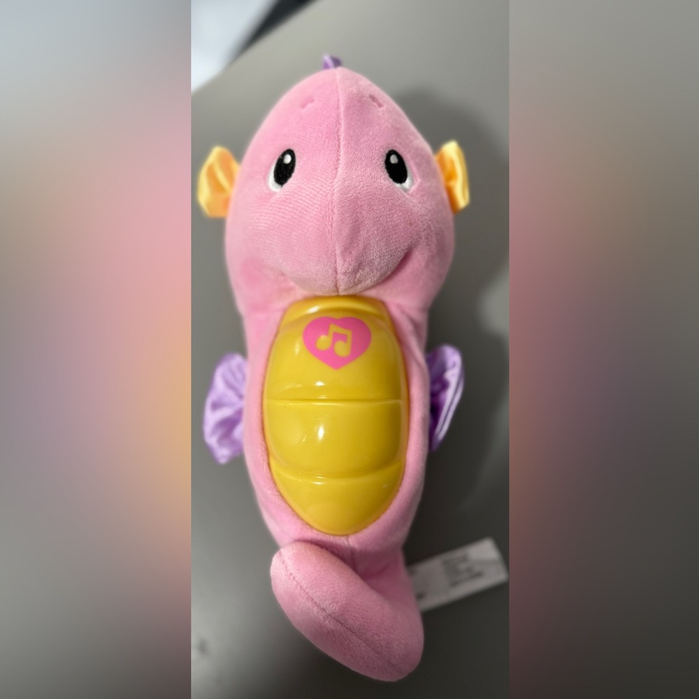 Fisher-Price Soothe & Glow Seahorse – Pink | Musical Plush Night-Light Toy - Picture 1 of 6
